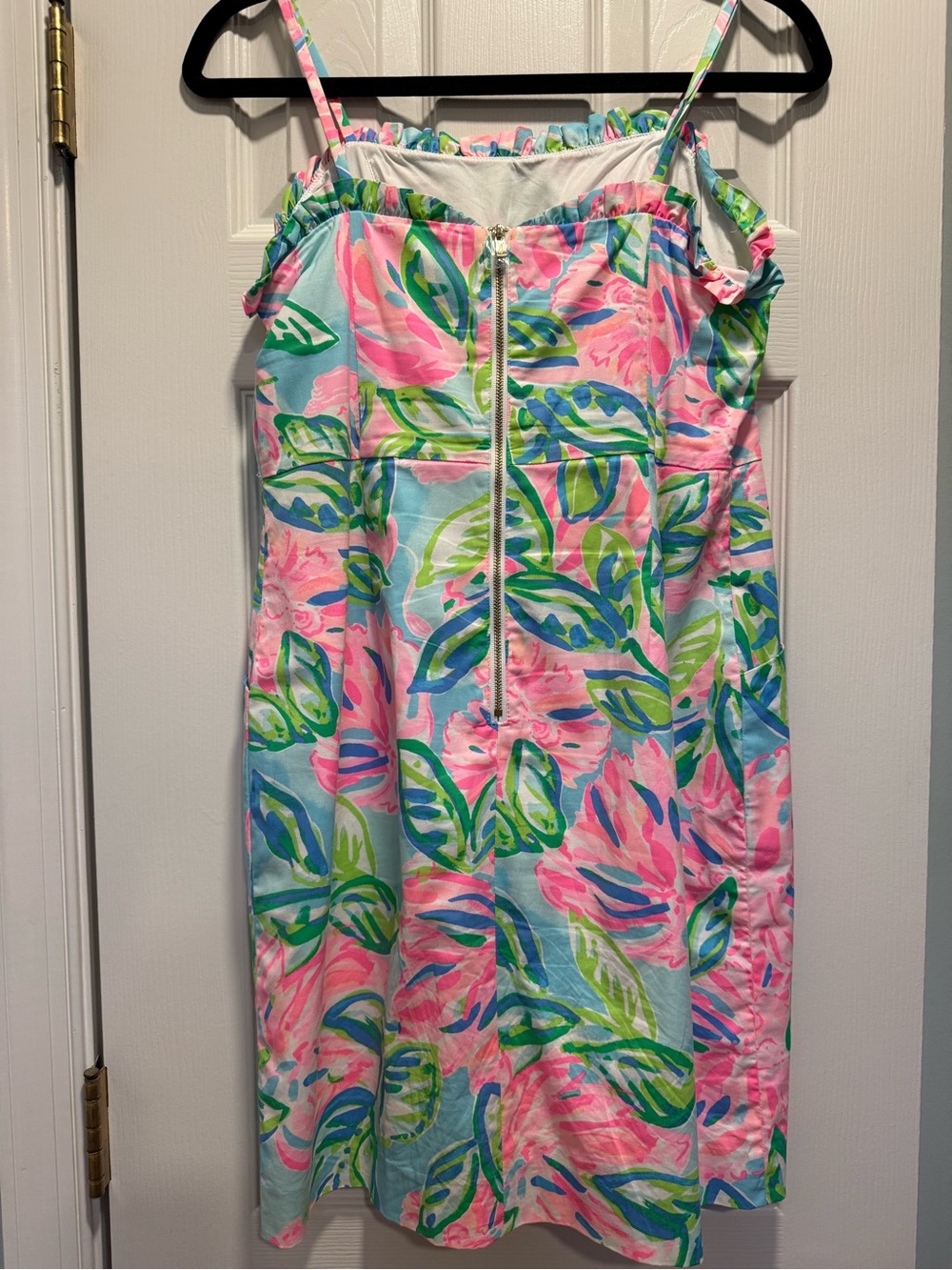Lily Pulitzer Tropical Floral Sundress in Pink & Aqua - Picture 2 of 3